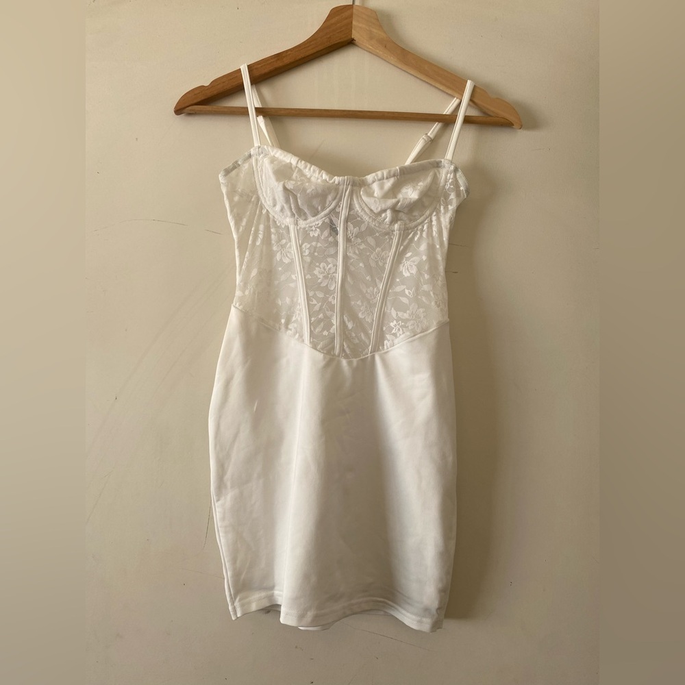 SHEIN White Floral Mini Dress